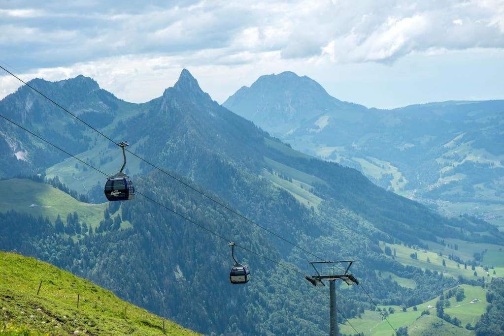 Confortable Chalet Avec Magnifique Vue En Gruyere. Charmey Exteriör bild