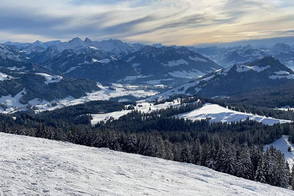 Confortable Chalet Avec Magnifique Vue En Gruyere. Charmey Exteriör bild